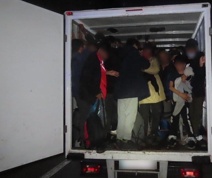 migrants in truck