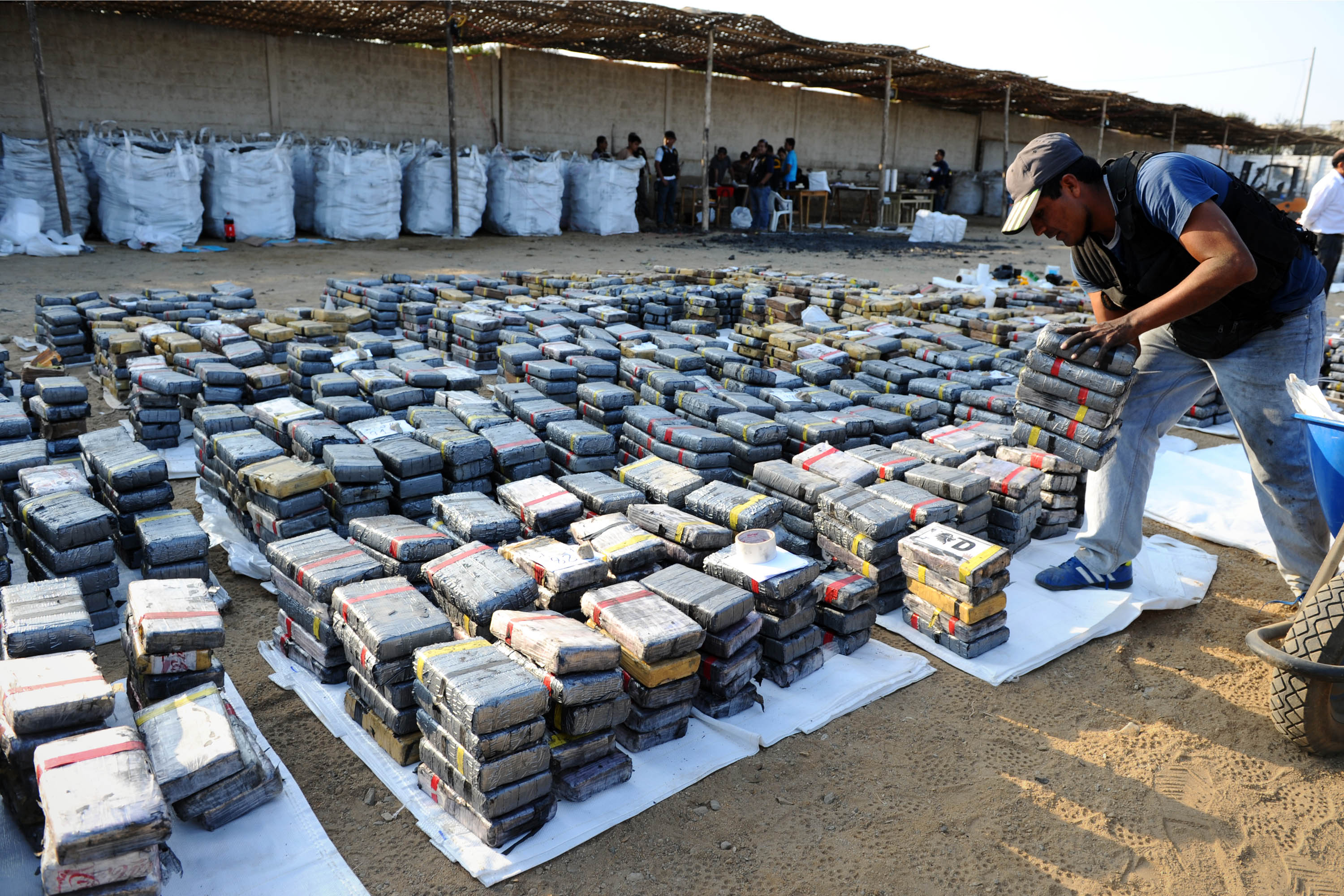 The cocaine seized in Huanchaco, Peru