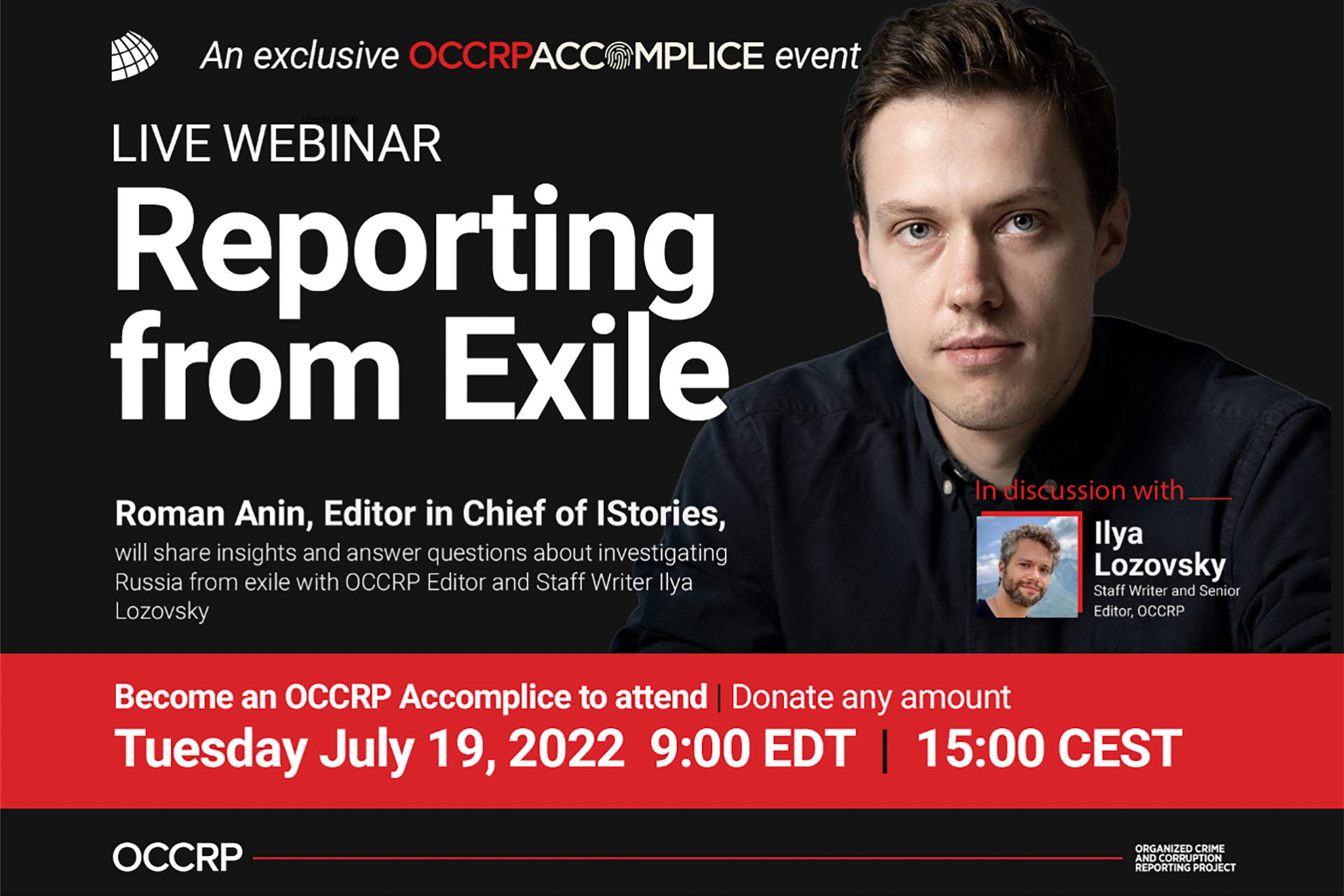 Reporting from Exile: A Webinar with Russian Journalist Roman Anin