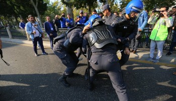 Azeri Police Detain Dozens in Anti-Government Protests