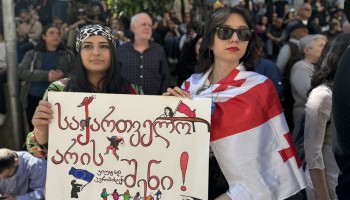 Protests Outside and Fistfight Inside Georgian Parliament Over “Foreign Agent Law”