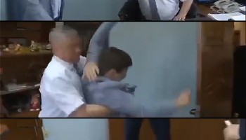 Rural Russian Official Tackles Reporter for Questions on Corruption