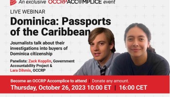 OCCRP Discussion: Journalists Talk About ‘Passports of the Caribbean’ Investigation in Live Webinar